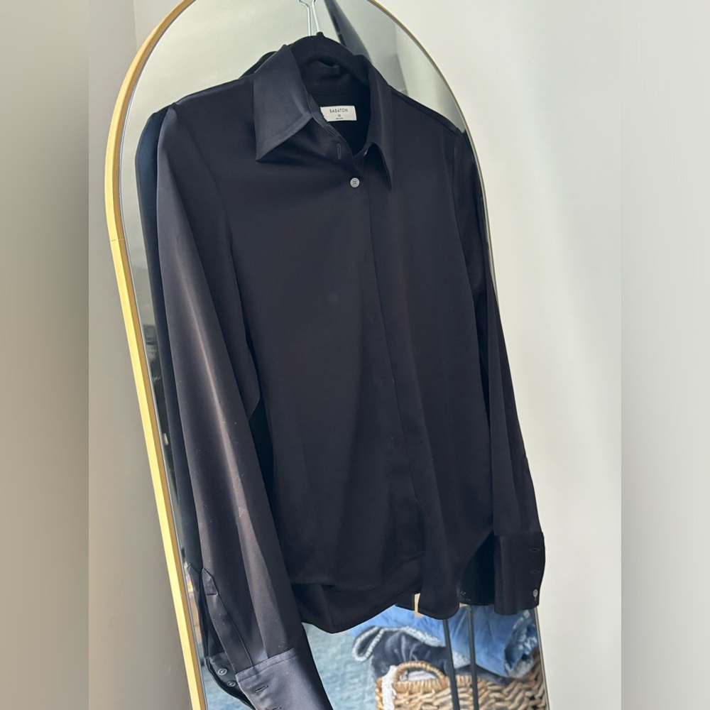 Babaton Silk Button Up